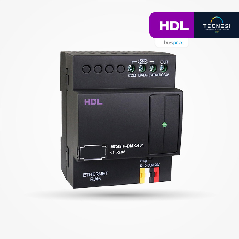 HDL-MC48IP-DMX.431: Módulo de control de escenas DMX de 48CH