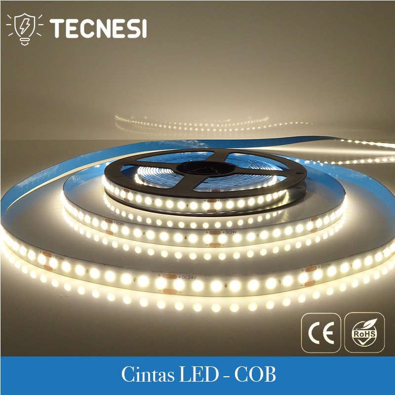 Cinta LED COB TECNESI de 24V 50W (10W/m) 160LEDs/m - Neutro 4000K 1240lm/m