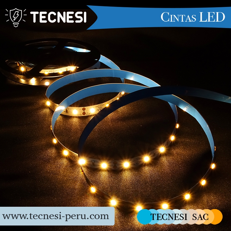 Cinta LED UL TECNESI de 40W (8W/m) 300 diodos SMD2835 (60LEDs/m) - Cálido 3000K 810lm/m