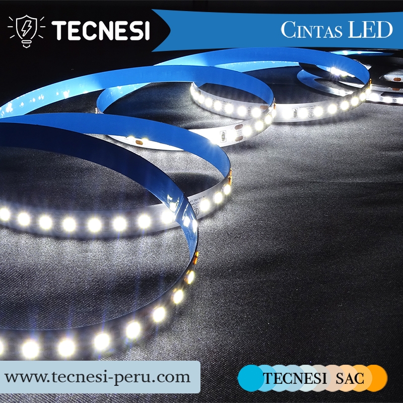 Cinta LED UL TECNESI de 45W (9W/m) 600 diodos SMD2835 (120LEDs/m) - Blanco 6000K 1180lm/m