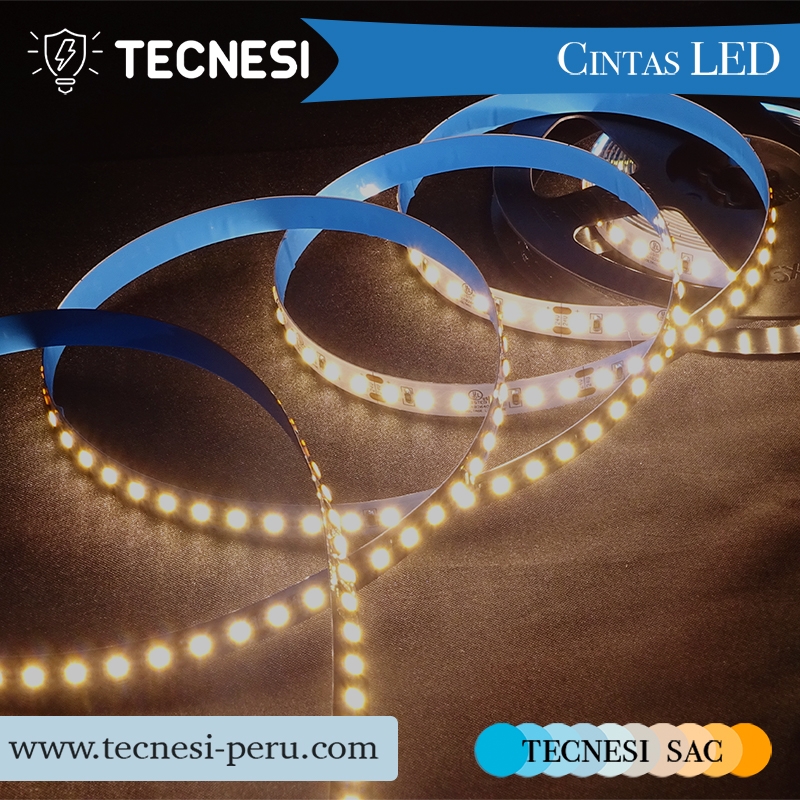 Cinta LED UL TECNESI de 45W (9W/m) 600 diodos SMD2835 (120LEDs/m) - Cálido 3000K 1080lm/m