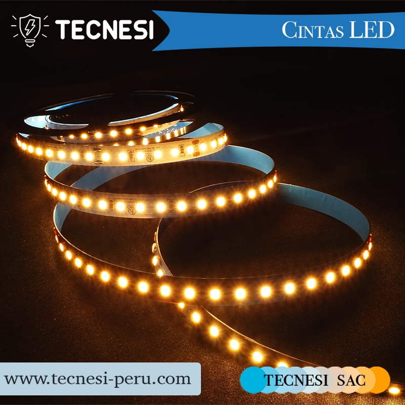 Cinta LED UL TECNESI de 70W (14W/m) 600 diodos SMD2835 (120LEDs/m) - Cálido 2700K 1360lm/m