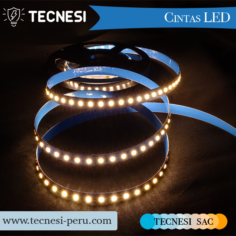 Cinta LED UL TECNESI de 70W (14W/m) 600 diodos SMD2835 (120LEDs/m) - Cálido 3000K 1410lm/m