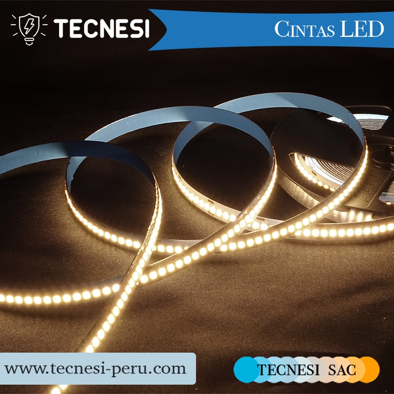 Cinta LED UL TECNESI de 96W (19.2W/m) 1190 diodos SMD2835 (238LEDs/m) - Cálido 3000K 1930lm/m