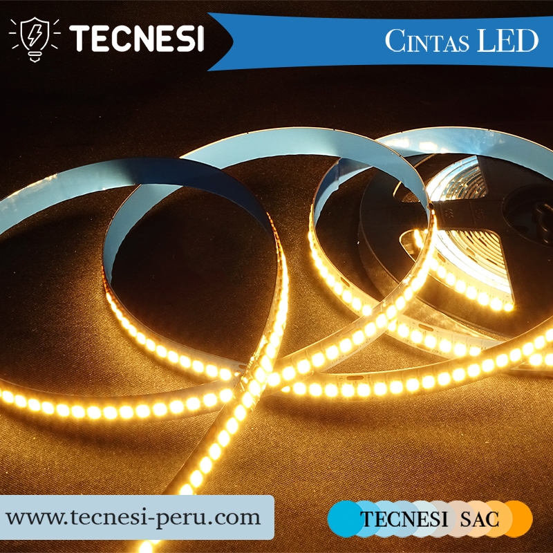 Cinta LED UL TECNESI de 96W (19.2W/m) 1190 diodos SMD2835 (238LEDs/m) - Cálido 2700K 1900lm/m