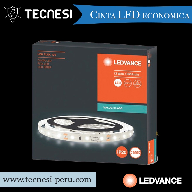 7014734 - LEDVANCE - Cinta LED interior ECOFLEX 12W/827 12V IP20 900LM/M (2700K)