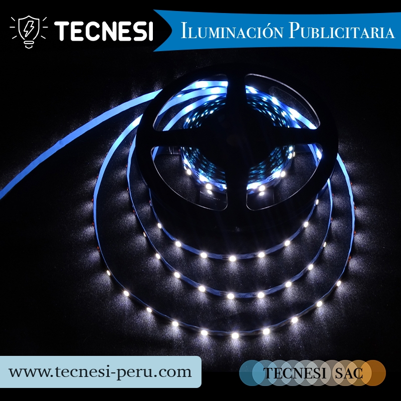 CINTA LED UL TECNESI EN ZIG ZAG DE 12V 30W (6W/M) 300 DIODOS (60 LEDS/M) SMD 2835 NEUTRO(10000K)