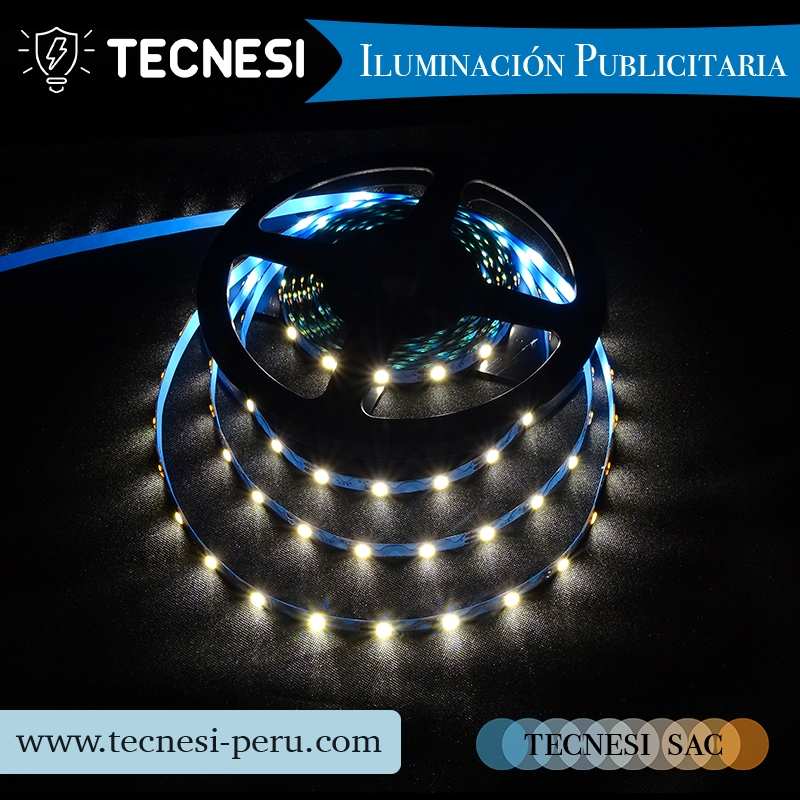 CINTA LED UL TECNESI EN ZIG ZAG DE 12V 30W (6W/M) 300 DIODOS (60 LEDS/M) SMD 2835 NEUTRO(4000K)