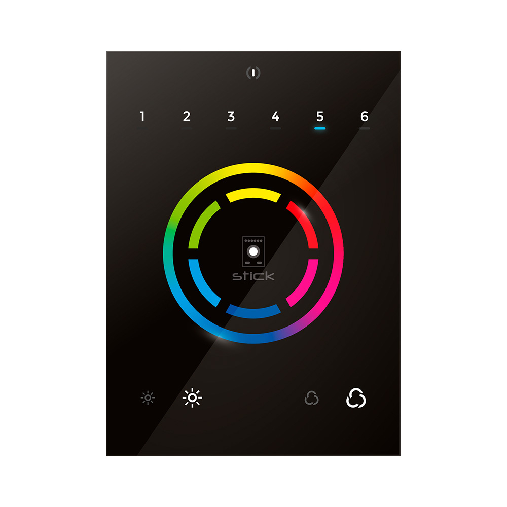 Nicolaudie STICK-CW4. Controlador DMX/RDM programable, Panel táctil. DMX512(x2), Wifi, 36 escenas, 8 contactos secos