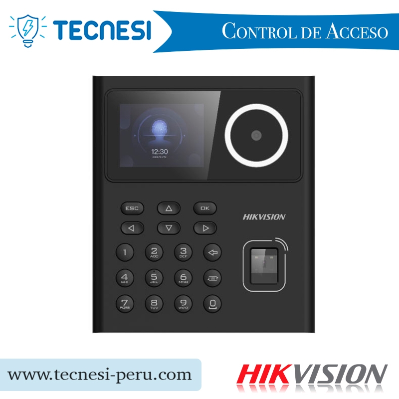 HK-DS-K1T320MFWX: Control acceso facial 500 rostros, 1000 tarjetas y huellas