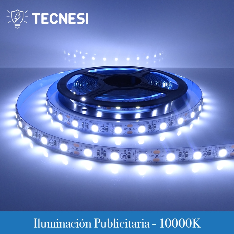 Cinta LED TECNESI Flexible UL de 70W (14W/m) SMD5050 (60LEDs/m) - 10000K 1640lm/m