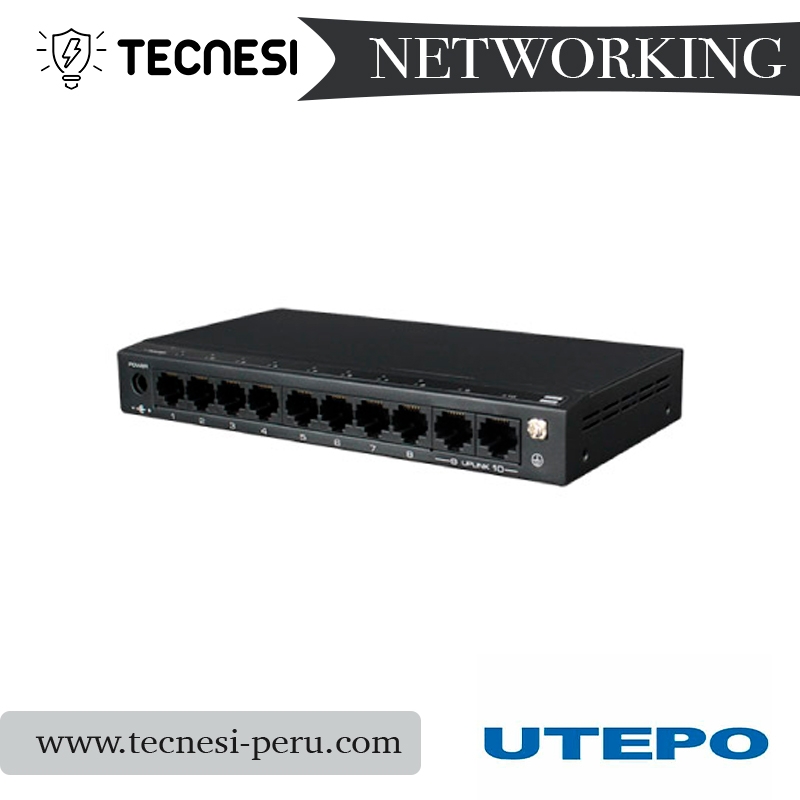 UT-SF10P-FHM: Switch 8 puertos POE 2 puertos Uplink (2)