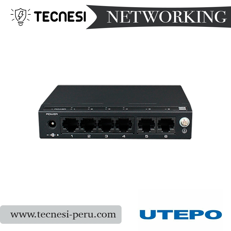 UT-SF6P-FHM: Switch 4P POE 2 puertos Uplink